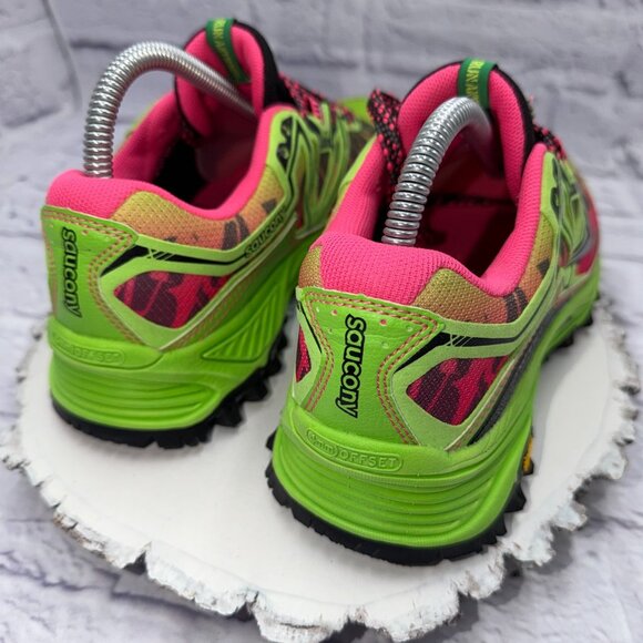 Saucony Xodus 6.0 Vibram Trail Running Shoes Women's Size 8 Neon Sneakers - Picture 7 of 13
